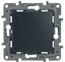 Выключатель кнопочный без рамки Legrand Etika 1-кл. антрацит  картинка